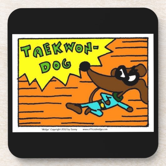 Dessous de verre Midge TAEKWON-DOG - Ensemble de 6 (Devant)