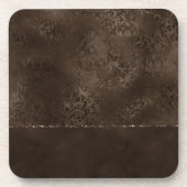 Dessous-de-verre Midnight Bronze Romance | Satiny Grunge Damask (Devant)