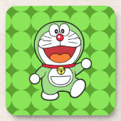 Dessous-de-verre Mignon Mini Doraemon Vert Anime (Devant)