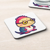 Dessous-de-verre mignon philosophe axolotl (Côté gauche)