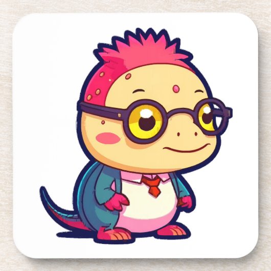 Dessous-de-verre mignon philosophe axolotl (Devant)