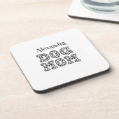 Dessous-de-verre Mignonne Dotted Chien Maman typographie graphique  (Côté gauche)