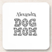 Dessous-de-verre Mignonne Dotted Chien Maman typographie graphique  (Devant)
