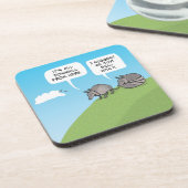 Dessous-de-verre Mignonne et drôle Rouler avec elle Armadillos (Côté gauche)