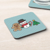 Dessous de verre mignons de Pals de neige (Côté gauche)