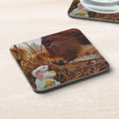 Dessous-de-verre Miniature cheval Brown et lapin de Pâques (Côté gauche)