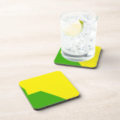 Dessous-de-verre Minimalisme Vert Blanc (Côté Droit)