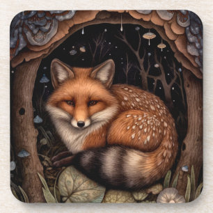 Dessous-de-verre Minuit Fox Hard Coaster