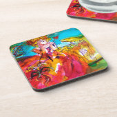 Dessous-de-verre MIRANDOLINA / Masques de Carnaval vénitien (Côté gauche)