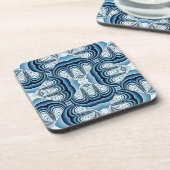 Dessous-de-verre Miroirs Abstraits bleus (Côté gauche)
