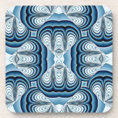 Dessous-de-verre Miroirs Abstraits bleus (Devant)