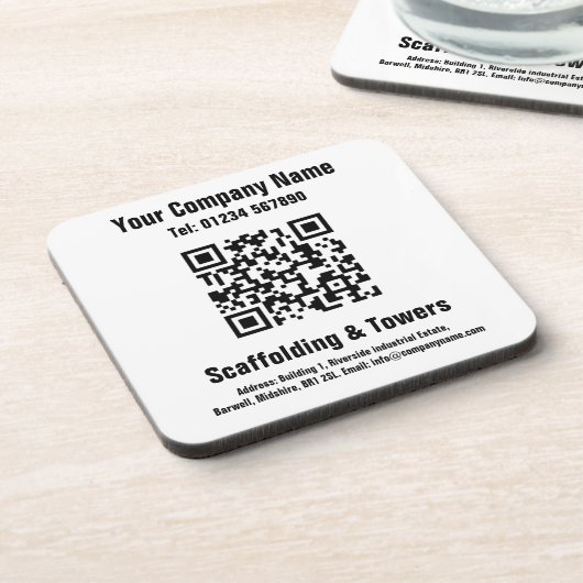 Dessous-de-verre Mise à l'échafaudage de code QR (Côté gauche)