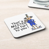Dessous-de-verre Mister Old Fart Humour d'anniversaire (Côté gauche)