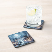 Dessous-de-verre Misty Graveyard Christmas | Gothic Holiday Decor (Côté Droit)