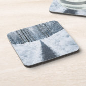 Dessous-de-verre Misty Winter Forest Path Winter Landscape (Côté gauche)