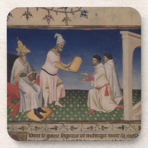 Dessous-de-verre Mme Fr 2810 f.3v Kublai Khan (1214-94) donnant son