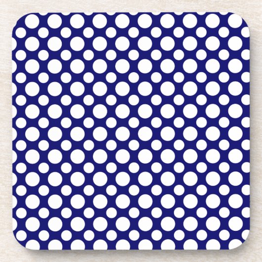 Dessous-de-verre Modèle à pois blancs (Devant)