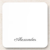 Dessous-de-verre Modèle blanc moderne, Cuisine à script noir coupée (Devant)