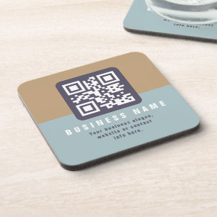 Dessous-de-verre Modèle de code QR moderne éditable Couleurs atté