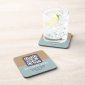Dessous-de-verre Modèle de code QR moderne éditable | Couleurs atté (Côté Droit)