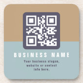 Dessous-de-verre Modèle de code QR moderne éditable | Couleurs atté (Devant)