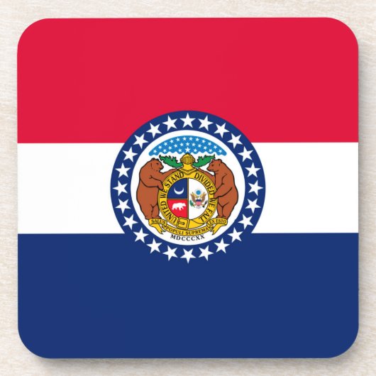 Dessous-de-verre Modèle de drapeau d'État du Missouri (Devant)