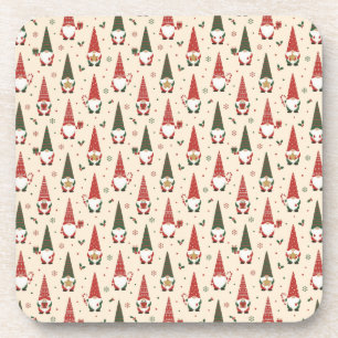 Dessous-de-verre Modèle de fête de gnome de Noël