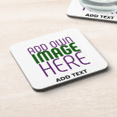 DESSOUS-DE-VERRE MODÈLE DE TEXTE D'IMAGE BLANCHE SIMPLE MODERNE (Côté gauche)