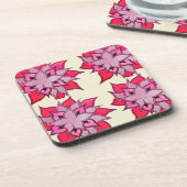 Dessous-de-verre Modèle floral art rose (Côté gauche)