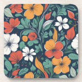 Dessous-de-verre Modèle floral simple (Devant)