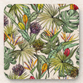 Dessous-de-verre Modèle floral tropical (Devant)