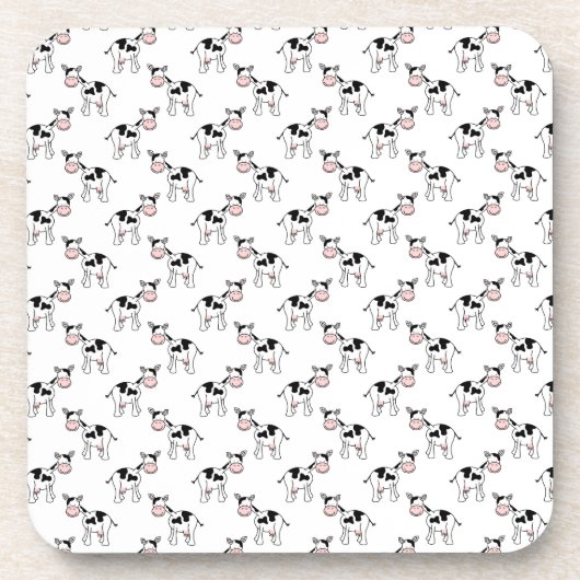 Dessous-de-verre Modèle noir et blanc de vache (Devant)