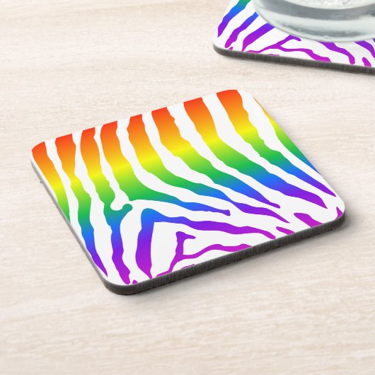 Dessous-de-verre Modèle Rainbow Zebra (Côté gauche)