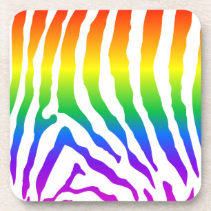 Dessous-de-verre Modèle Rainbow Zebra