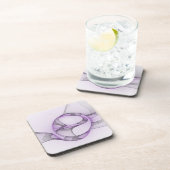 Dessous-de-verre Modern Abstract Fractal Art Lavender Gray (Côté Droit)