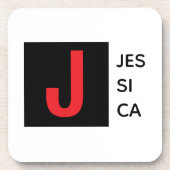 Dessous-de-verre Modern Elegant Plain Professional Name Monogram (Devant)