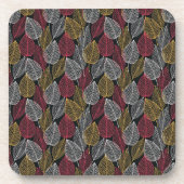 Dessous-de-verre Modern Skeleton Leaves Autumn Pattern (Devant)