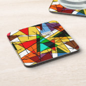 Dessous-de-verre Modern Triangle Colorful Geometric  (Côté gauche)