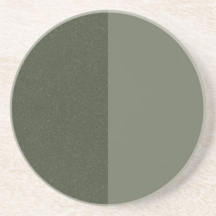 Dessous de verre moderne en grès vert mousse bicol