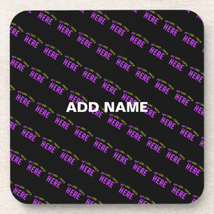 DESSOUS-DE-VERRE MODERNE ET MODERNE PERSONNALISABLE NOIR VÉRIFIÉ