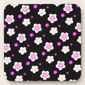 Dessous-de-verre Moderne Spring aqua dégradé de la flore violette m (Devant)