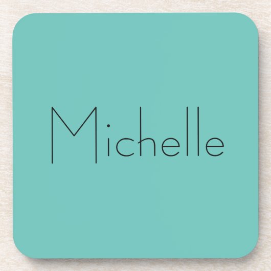 Dessous-de-verre Moderne tendance Élégant Bleu Simple Simple Votre (Devant)