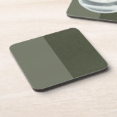 Dessous de verre moderne vert mousse – Finition à (Côté gauche)