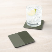 Dessous de verre moderne vert mousse – Finition à (Côté Droit)