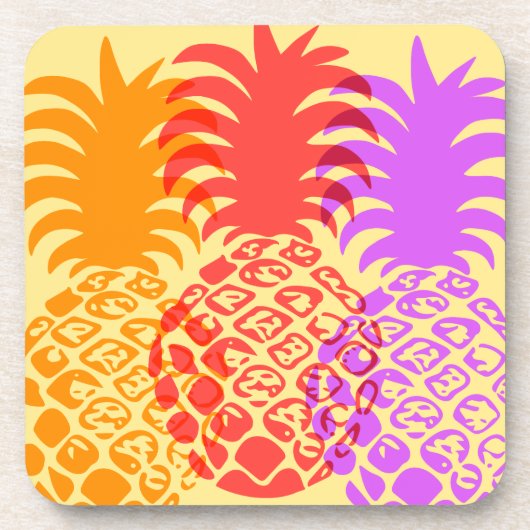 Dessous-de-verre Momona Pineapple Hawaiian Tropical (Devant)