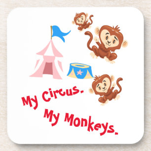Dessous-de-verre Mon cirque. Mes singes.