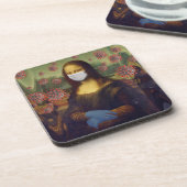 Dessous-de-verre Mona Lisa Jouer En Sécurité Autour De Coronavirus, (Côté gauche)