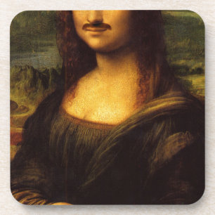 Dessous-de-verre mona lisa moustache