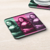 Dessous-de-verre Mona Lisa Rose vert violet (Côté gauche)