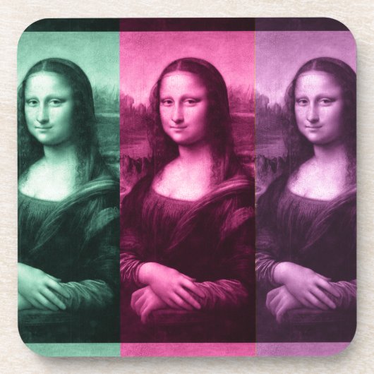 Dessous-de-verre Mona Lisa Rose vert violet (Devant)